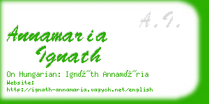 annamaria ignath business card